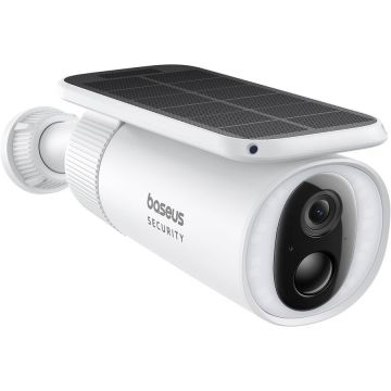 BASEUS CAMERA IP Exterior Baseus S1, 2K, 2304 x 1296, panou solar cu acumulator integrat durata viata pana la 210 zile, unghi pana la 145 grade, IP67, dist. IR 30 m, tip lentila fixa 3 mm, 3 Mpx, wireless, slot SD card, S0SW002130 (timbru verde 0.8 lei)