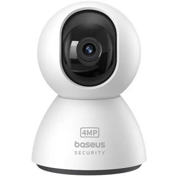 BASEUS CAMERA IP Interior Baseus P1, 3K, 4MP 2560 x 1440, unghi pana la 360 grade, wireless, slot SD card, alb S0TV012132 (timbru verde 0.8 lei) - 6932172662479