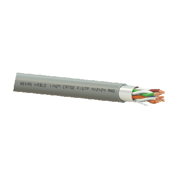 Cablu F/UTP, cat 5e, 4x2x24 AWG, Cupru, 305m - Mekas Kablo MEK90-4x2x24-5F
