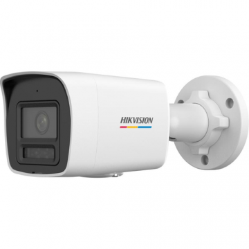 Camera de supraveghere exterior IP Bullet ColorVu Hikvision DS-2CD1027G2H- LIU(4MM), 2MP, lentila fixa 4mm, IR 30M, Microfon, IP67