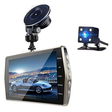 Camera Video Auto DVR Dubla FullHD Techstar® T667 Unghi 170° Display 4