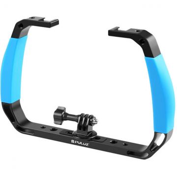 Dispozitiv de Scufundare Subacvatica PU926L pentru Camere de Actiune Go Pro si Insta360 GO3 / X3 Albastru/Negru