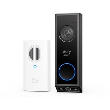 eufy Set Sonerie video eufy E340 cu difuzor wireless (HomeBase Mini), Dual Camera, 2K HD, Negru