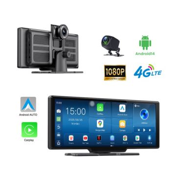 Navigator de bord iSEN V93A11 DVR, 4G, 10.26  , 8GB RAM, 32GB ROM, Octa-core, Android 14, GPS, Wireless Apple CarPlay si Android Auto, Camera Marsarier