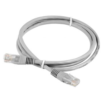 Patchcord cablu UTP CAT6 CCA 8x0.5mm, lungime 10 metri, diametru 6mm, culoare gri