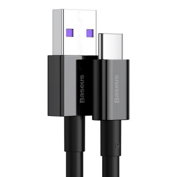 Cablu USB Type-C, incarcare rapida 66W (6A), 1m, negru, CATYS-01 Cablu USB Type-C, incarcare rapida 66W (6A), 1m, negru, CATYS-01