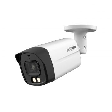 Camera Dahua, 2MP, Smart Dual Light, IR/lumina alba 40 m, Lentila 2.8 mm, Microfon - HAC-HFW1200TLM-IL-A-0280B-S6 Camera Dahua, 2MP, Smart Dual Light, IR/lumina alba 40 m, Lentila 2.8 mm, Microfon - HAC-HFW1200TLM-IL-A-0280B-S6