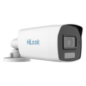Camera Hikvision HiLook Turbo HD, Color Vu, 2MP, lentila 2.8mm, IR 40m, Lumina Alba 40m, Microfon, IP66 - THC-B229-LS