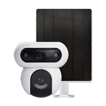 Camera IP PT Dual-Lens 4MP + panou solar 8W, Wi-Fi6, Baterie 10.400 mAh, Audio, IR 35M - EZVIZ CS-HB90/SP(2x4MP)