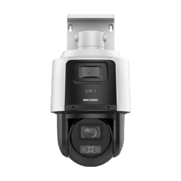 Camera IP TandemVu PTZ, 4MP, 10X, IR max. 80m DarkFighter, WL 30m, PoE - HIKVISION DS-2SE3C410MWG-E14-2.8mm