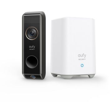eufy Kit Sonerie video eufy + HomeBase 2, Dual Camera Add-On, 2K HD, autonomie 6 luni, Negru eufy Kit Sonerie video eufy + HomeBase 2, Dual Camera Add-On, 2K HD, autonomie 6 luni, Negru