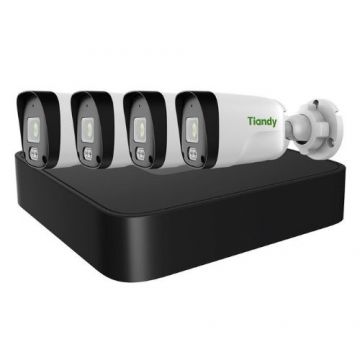 Kit IP supraveghere Tiandy, NVR 4 canale PoE, 4 camere 2 MP, microfon, iluminare IR 30 m, TC-KIT/R3104/4TC-C321N28 Kit IP supraveghere Tiandy, NVR 4 canale PoE, 4 camere 2 MP, microfon, iluminare IR 30 m, TC-KIT/R3104/4TC-C321N28