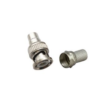 Mufa conector bnc camera supraveghere pentru cablu coaxial rg6   mufa F