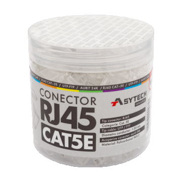 Mufa RJ-45 UTP Cat.5e (100 buc) RJ45-CAT5E-JAR Mufa RJ-45 UTP Cat.5e (100 buc) RJ45-CAT5E-JAR