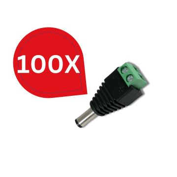 Pachet 100 Bucăți Mufă tată cu șurub Pachet 100 Bucăți Mufă tată cu șurub