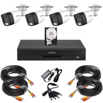 Sistem supraveghere complet Dahua, 4 camere Starlight, 5MP, Infrarosu 30m, Vizualizare de pe mobil, DVR, Recunoastere faciala, Accesorii montaj, HDD 500GB Sistem supraveghere complet Dahua, 4 camere Starlight, 5MP, Infrarosu 30m, Vizualizare de pe mobil, DVR, Recunoastere faciala, Accesorii montaj, HDD 500GB