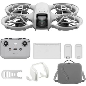 DJI Set Drona DJI Neo Fly More Combo, 4K30, 12MP + Controller RC-N3 + protectie coliziune, protectie baterie, Geanta DJI Set Drona DJI Neo Fly More Combo, 4K30, 12MP + Controller RC-N3 + protectie coliziune, protectie baterie, Geanta