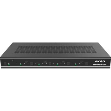 EVOCONNECT Matrix Switch Seamless HDMI2.0 4x4 cu functie Video-Wall, RS232/TCP IP/4K@60Hz 4:4:4 HDCP2.2, cu telecomanda EVOCONNECT Matrix Switch Seamless HDMI2.0 4x4 cu functie Video-Wall, RS232/TCP IP/4K@60Hz 4:4:4 HDCP2.2, cu telecomanda