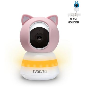 Evolveo Monitor pentru copii EVOLVEO Baby Monitor LUX – Smart 360°,  Monitor video inteligent pentru copii cu Night Vision, Miscare, plans, temperatura, umiditate, roz Evolveo Monitor pentru copii EVOLVEO Baby Monitor LUX – Smart 360°,  Monitor video inteligent pentru copii cu Night Vision, Miscare, plans, temperatura, umiditate, roz