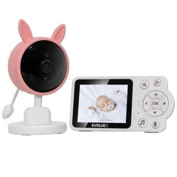 Evolveo Monitor video pentru copii EVOLVEO Baby Monitor N3, pana la 300 m, Roz Evolveo Monitor video pentru copii EVOLVEO Baby Monitor N3, pana la 300 m, Roz
