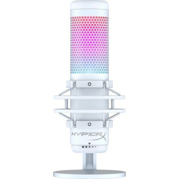 HP Microfon HyperX Q귊st S, USB, RGB, stereo/omnidirectional/cardioid/bidirectional, senzor Tap-to-Mute cu LED, soft NGENUITY, certificat Discord/TeamSpeak, PC/PS5/PS4/ Mac, alb HP Microfon HyperX Q귊st S, USB, RGB, stereo/omnidirectional/cardioid/bidirectional, senzor Tap-to-Mute cu LED, soft NGENUITY, certificat Discord/TeamSpeak, PC/PS5/PS4/ Mac, alb