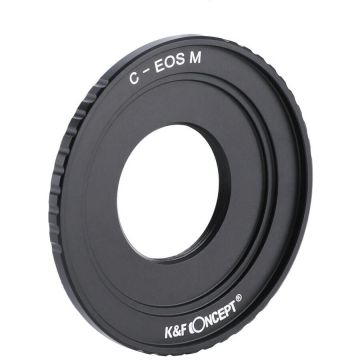 K&F Concept Adaptor montura  K&F Concept C-EOS M de la C Mount la EOS M-Mount K&F Concept Adaptor montura  K&F Concept C-EOS M de la C Mount la EOS M-Mount