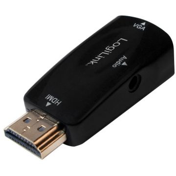logilink Adaptor Logilink HDMI - VGA, Audio-out 3.5mm, Negru logilink Adaptor Logilink HDMI - VGA, Audio-out 3.5mm, Negru