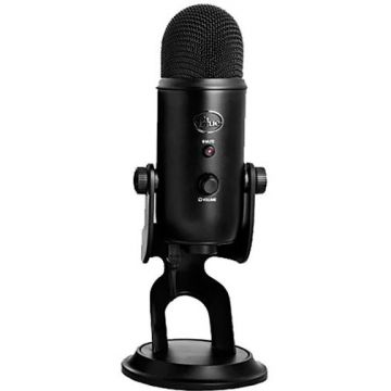 Logitech Microfon Profesional Blue Yeti USB, PC & Mac, Gaming, Podcast, Streaming, Recording, Multi-Pattern, Blackout Logitech Microfon Profesional Blue Yeti USB, PC & Mac, Gaming, Podcast, Streaming, Recording, Multi-Pattern, Blackout