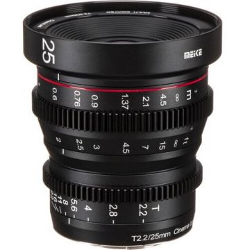 Meike Obiectiv manual Meike 25mm T2.2 Cine pentru Sony E-Mount Meike Obiectiv manual Meike 25mm T2.2 Cine pentru Sony E-Mount