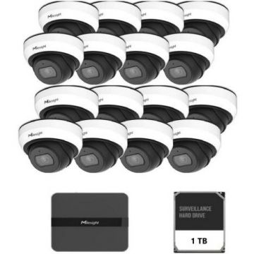 MILESIGHT TECHNOLOGY Kit Camera Supraveghere IP Mini Dome MILESIGHT TECHNOLOGY, 2MP Lentila 2.8mm IR 30m + NVR 16 canale MILESIGHT TECHNOLOGY Kit Camera Supraveghere IP Mini Dome MILESIGHT TECHNOLOGY, 2MP Lentila 2.8mm IR 30m + NVR 16 canale