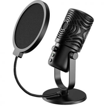 ONEODIO Microfon OneOdio, cu fir, conectare prin USB Type-C, sensibilitate -38±2dB, impedanta 32 Ohm, metal, negru, FM1 ONEODIO Microfon OneOdio, cu fir, conectare prin USB Type-C, sensibilitate -38±2dB, impedanta 32 Ohm, metal, negru, FM1