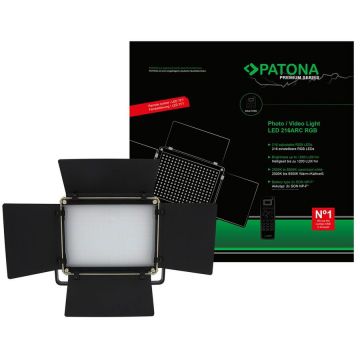 Patona Lampa foto-video PATONA Premium cu 216 LED-uri WW/RGB si temperatura reglabila cu telecomanda -4288 Patona Lampa foto-video PATONA Premium cu 216 LED-uri WW/RGB si temperatura reglabila cu telecomanda -4288