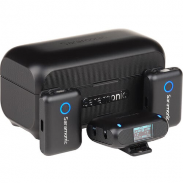 SARAMONIC Microfon Saramonic Kit microfon wireless Blink500B2+ 2TX+RX2.4 GHz display OLED carcasa incarcare 1250mAh Negru SARAMONIC Microfon Saramonic Kit microfon wireless Blink500B2+ 2TX+RX2.4 GHz display OLED carcasa incarcare 1250mAh Negru