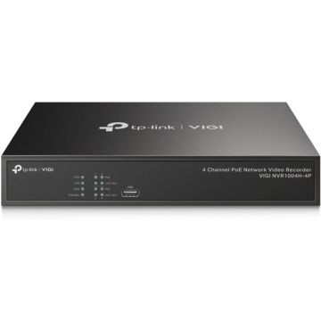 TP-LINK NVR TP-Link VIGI NVR1004H, 4 canale, sistem de inregistrare pentru camere de supraveghere TP-LINK NVR TP-Link VIGI NVR1004H, 4 canale, sistem de inregistrare pentru camere de supraveghere