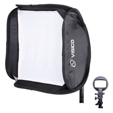 Visico Softbox Visico 40x40cm cu flash holder Visico Softbox Visico 40x40cm cu flash holder