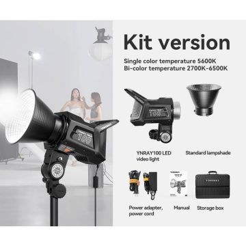 Yongnuo Kit Lampa Video LED COB 120W Smart YONGNUO YNRAY100WKIT 5600k Yongnuo Kit Lampa Video LED COB 120W Smart YONGNUO YNRAY100WKIT 5600k