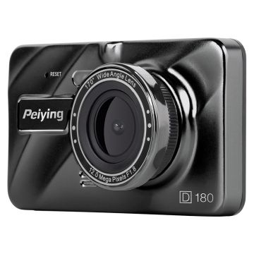 Camera auto DVR Peiying, FHD, inregistrare automata, senzor G, camera spate inclusa