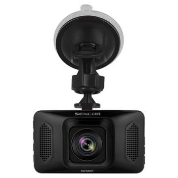 Camera auto DVR Sencor, 3 inch, Full HD, ecran LCD, 180 mAh, detectare miscare, senzor G, mini USB, micro SD, accesorii incluse, Black