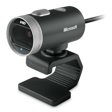 Camera Web Microsoft LifeCam Cinema, HD 720p, Senzor CMOS, USB 2.0, Clear Frame, Stand flexibil, Aluminiu, Black