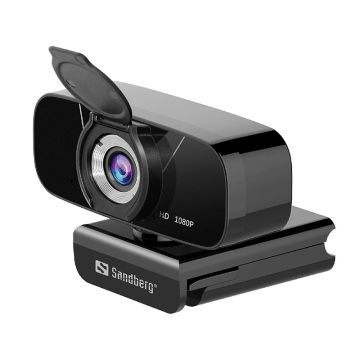 Camera web Sandberg, Full HD, 1920 x 1080 px, USB 2.0, microfon incorporat, cablu 1.5 m, Negru