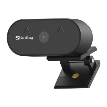 Camera web Sandberg, Full HD, 1920 x 1080 px, USB 2.0, microfon incorporat, Negru