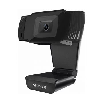 Camera web Saver Sandberg, 640 x 480 px, USB 2.0, microfon incorporat, Negru