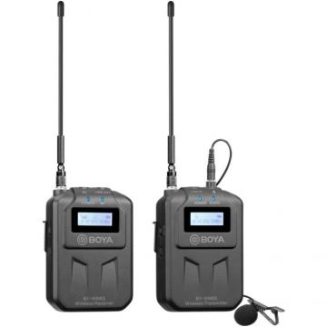 Boya Sistem wireless UHF Boya BY-WM6S cu Microfon lavaliera Transmitator si Receiver Boya Sistem wireless UHF Boya BY-WM6S cu Microfon lavaliera Transmitator si Receiver