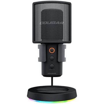 Cougar Microfon Cougar Screamer-X Streaming, RGB Base, 20 - 20.000 Hz, USB, Negru Cougar Microfon Cougar Screamer-X Streaming, RGB Base, 20 - 20.000 Hz, USB, Negru