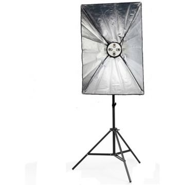 OEM Kit lumina continua foto video lampa cu 4 becuri+ softbox 60X90cm + stativ + 4 becuri OEM Kit lumina continua foto video lampa cu 4 becuri+ softbox 60X90cm + stativ + 4 becuri