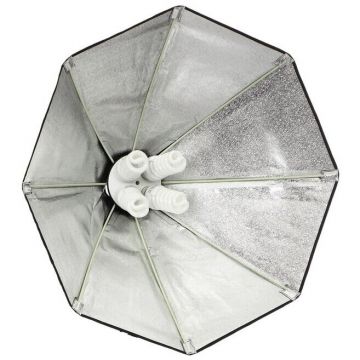 OEM Kit suport pentru 4 becuri cu fasung E27 + softbox octogonal 85cm OEM Kit suport pentru 4 becuri cu fasung E27 + softbox octogonal 85cm