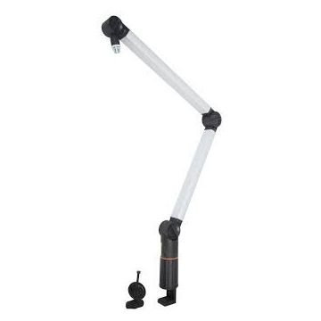 Pulse Pulse Boom-Arm suport de microfon argint cu montura pe birou MBA002 Pulse Pulse Boom-Arm suport de microfon argint cu montura pe birou MBA002