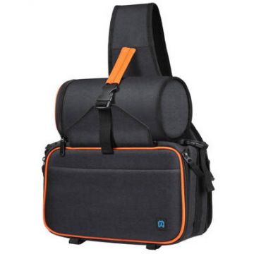 Puluz Geanta de umar Puluz impermeabila cu husa detasabila pentru obiectiv pentru camera video sport si accesorii, Negru PU5014B Puluz Geanta de umar Puluz impermeabila cu husa detasabila pentru obiectiv pentru camera video sport si accesorii, Negru PU5014B