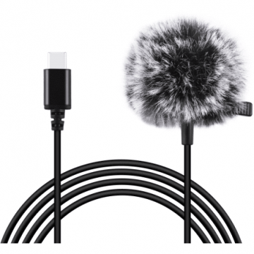 Puluz Microfon lavaliera Puluz PU425 1.5m USB-C / Type-C, hands free Puluz Microfon lavaliera Puluz PU425 1.5m USB-C / Type-C, hands free