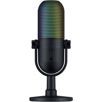 Razer Microfon Razer Seiren V3 Chroma RGB USB, frecventa raspuns 20 Hz -20000 Hz, sensibilitate 34 Db, Negru Razer Microfon Razer Seiren V3 Chroma RGB USB, frecventa raspuns 20 Hz -20000 Hz, sensibilitate 34 Db, Negru